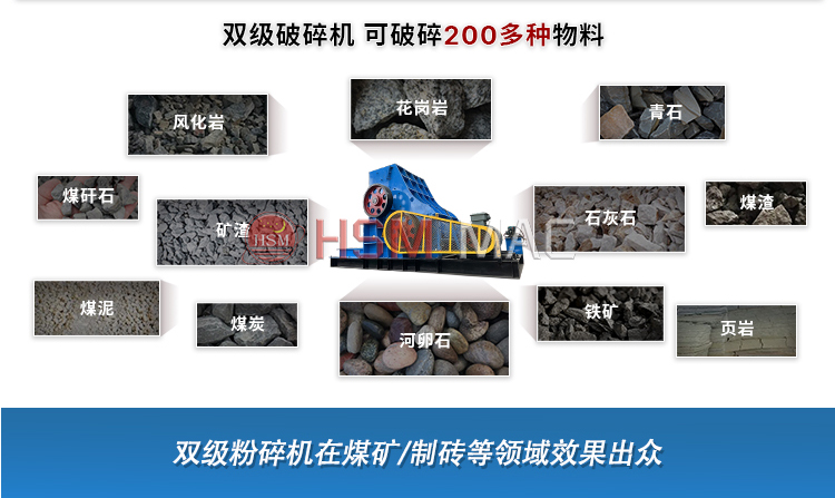 双级无筛底粉碎机适应物料